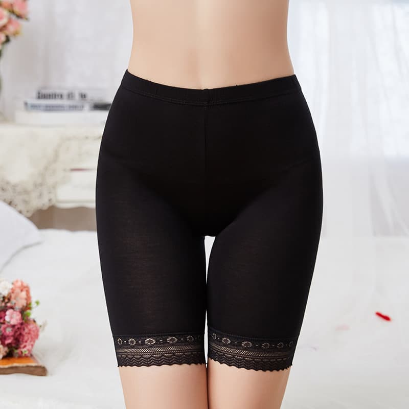 Source Factory Lace Trim Five-Point Safety Pants Plus Size Anti-Peep Underwear Women Summer Shorts