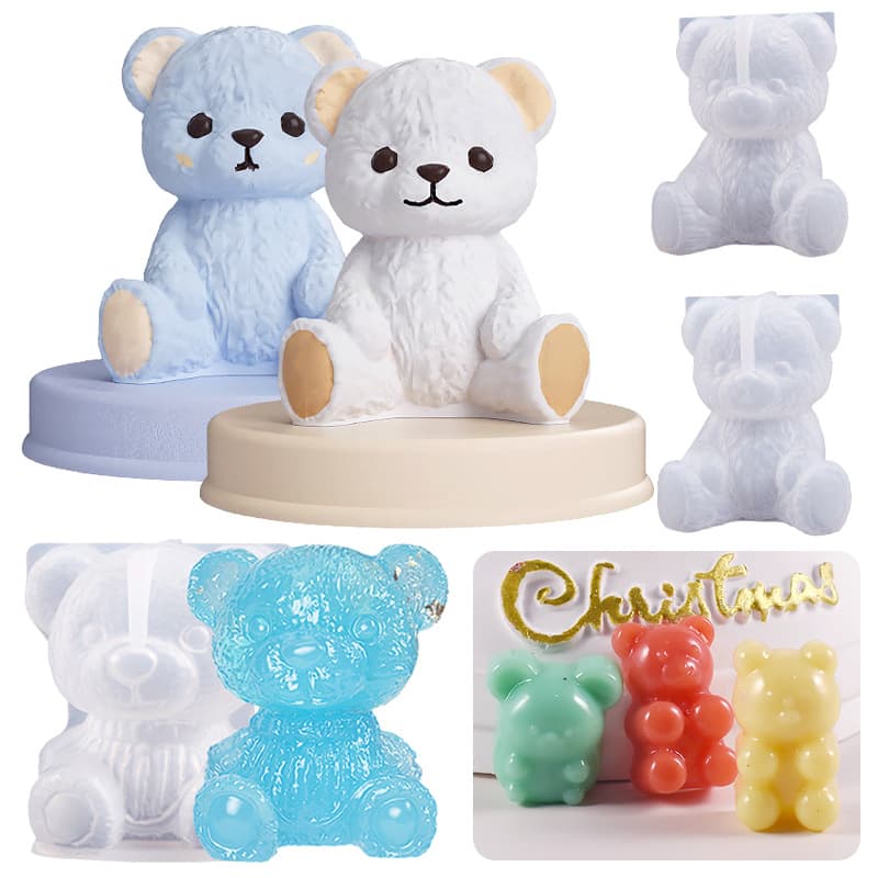 Crystal Resin Angel Wings Girl Mold, 3D Little Princess Tabletop Stand, Little Bear Tabletop Stand Silicone Mold
