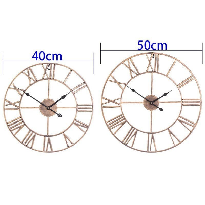 Factory wholesale vintage living room iron wall clock, Nordic decorative clock, hot-selling Roman silent clock