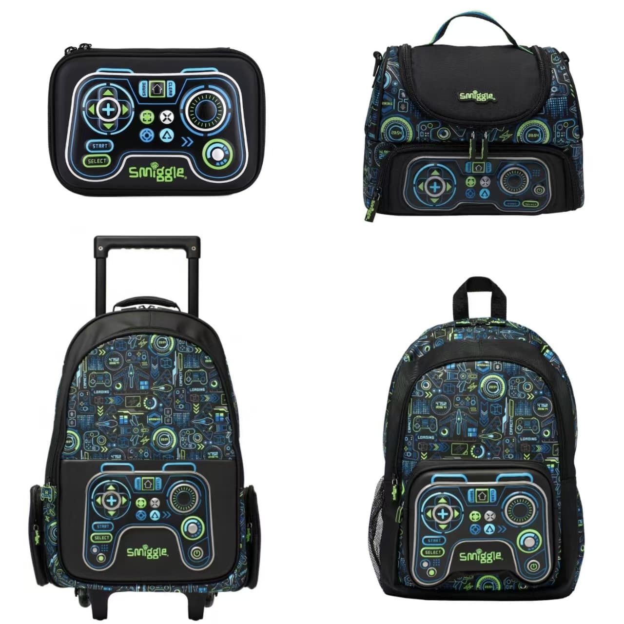 Australia Smiggle Backpack Children Outdoor Backpack Student Large Capacity Dual Shoulder Bag Game Controller Set Series