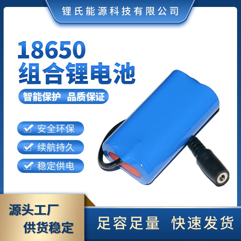 Factory Direct 18650 Lithium Battery Pack for Fill Light Projector Recorder 7.4V 2000mAh 18650 Battery