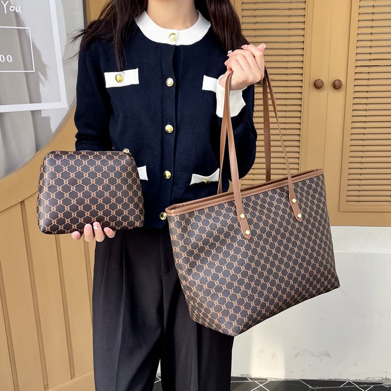 Cross-Border Simple Fashion Large Capacity Bag Women's 2025 Spring New Fashionable Tote Bag Commuter Portable Shoulder Bag