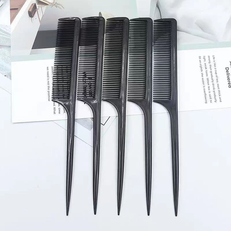 Pointed tail comb for makeup artist, long hair household comb, fine-toothed dense wood comb, hairdressing comb, professional hairdressing, anti-static