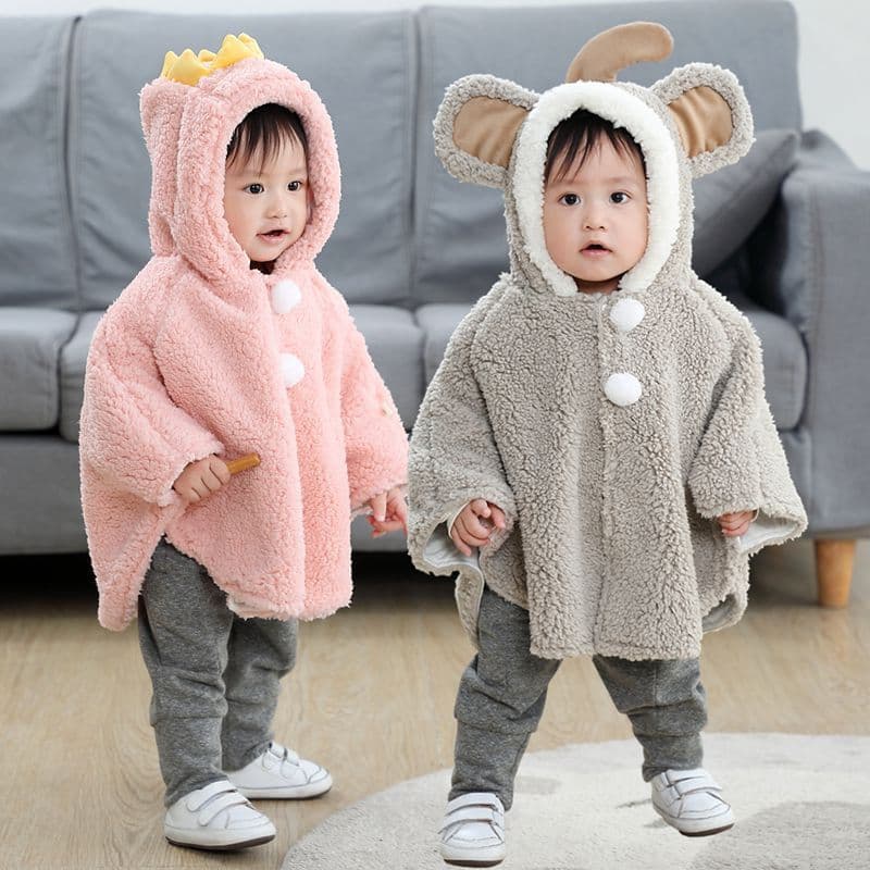 Baby Cape Spring Autumn Winter Cartoon Wholesale Cute Boys Girls Baby Cape Children Shoulder Coat Drop Shipping