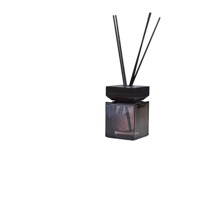 In-Stock Wholesale Transparent Square Aromatherapy Bottle Reed Diffuser Refill Bottle Premium Glass Bottle Brown Diffuser Bottle Empty Bottle