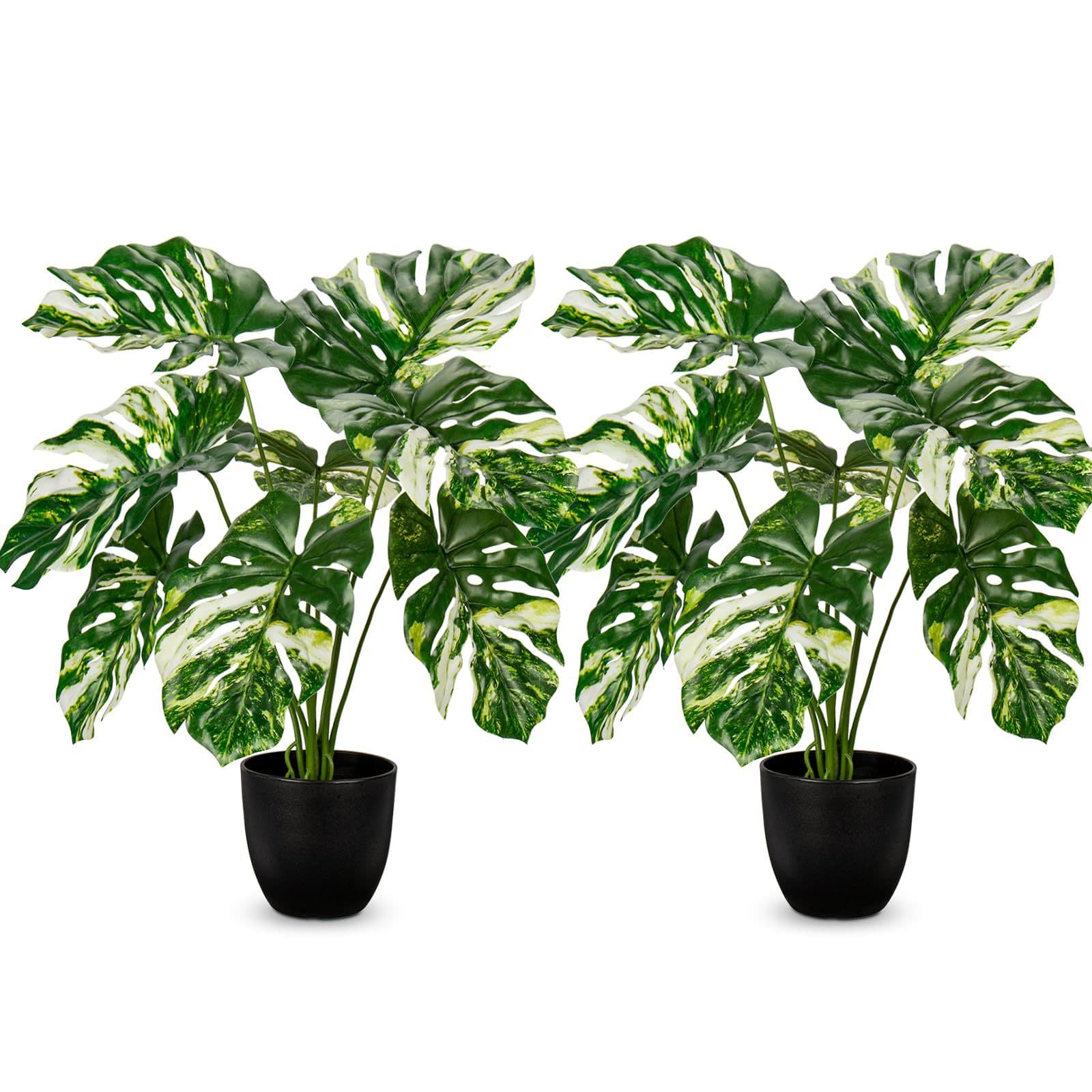 Artificial Monstera Potted Plant, Living Room Decoration Fake Flowers, Home Luxury Decor, Faux Monstera Leaves