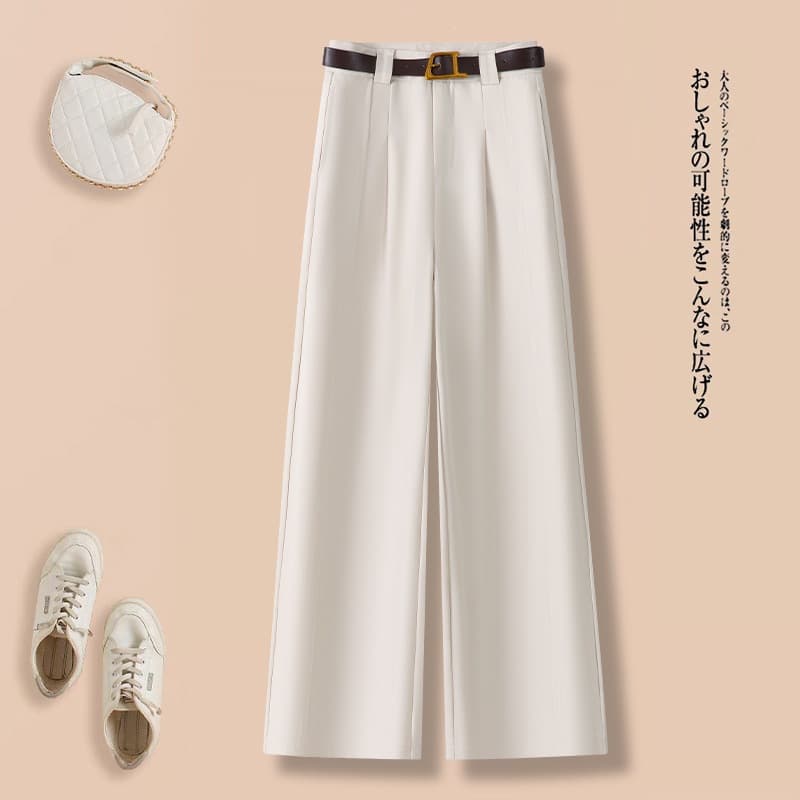 Wide-Leg Professional Suit Pants for Women, Spring and Autumn 2026 New Style, High-Waisted, Loose, Versatile, Casual Straight-Leg Pants, Slim Fit