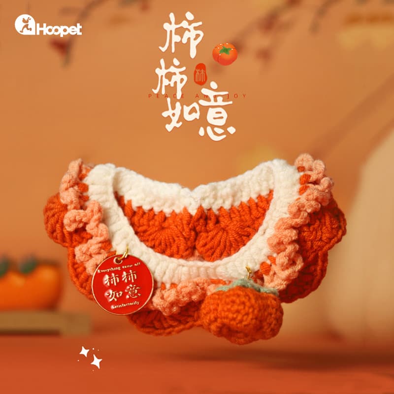 Cat Clothes New Year Scarf for Ragdoll Cats, Kittens, Winter Dog Christmas Collar, Pet Autumn and Winter Scarf