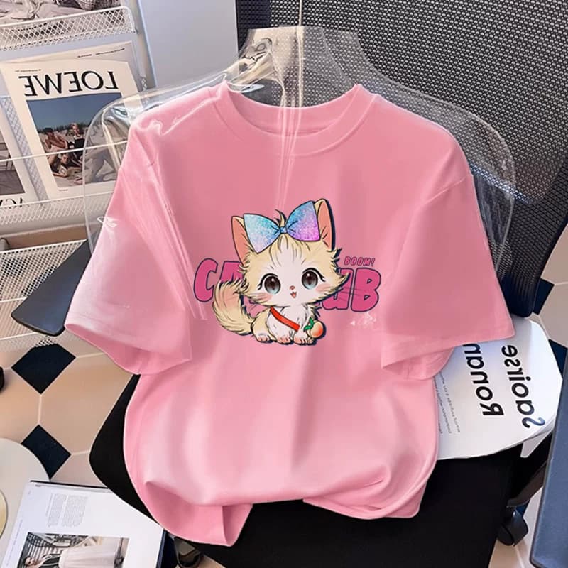 Boys and Girls T-Shirt 2026 New Summer Kids Cotton Top Cartoon Anime Loose Fit Tee Ins Style