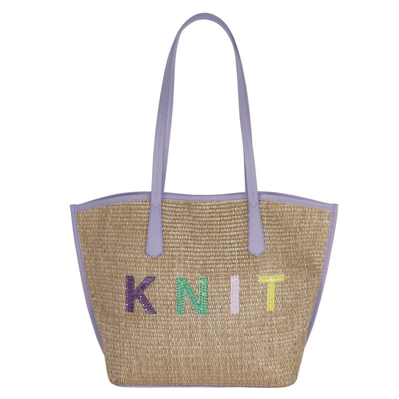 Custom Shoulder Straw Bag Cotton Rope Woven Bag Raffia Woven Bag French Woven Bag Dachshund Beach Bag for Women