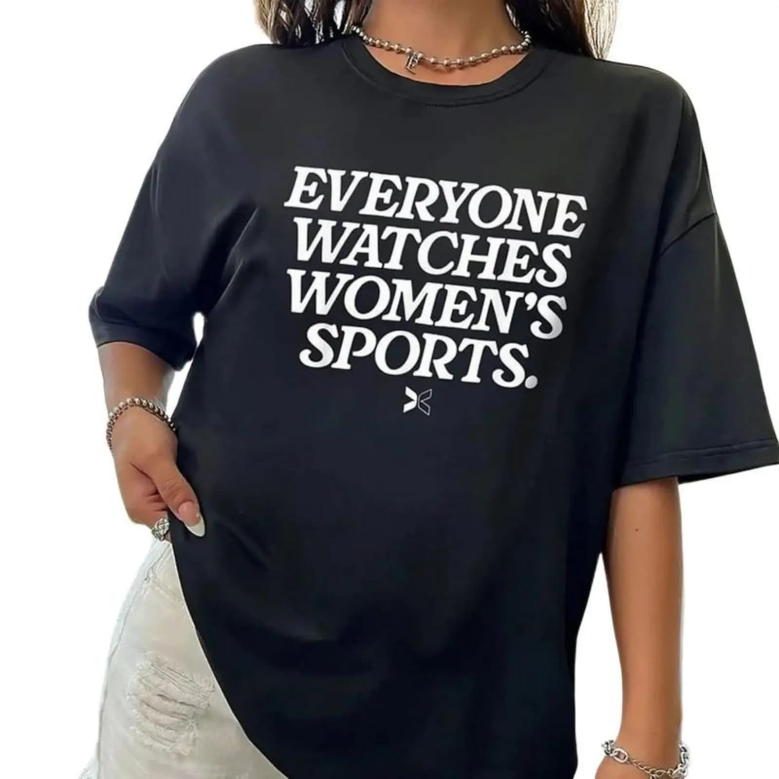 Ouma 100% Cotton Everyone Watches Women's Sports T-Shirt, Women's Sports