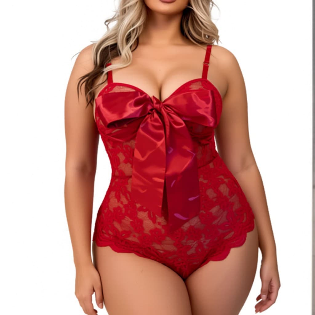 Cross-Border Foreign Trade European and American Plus-Size Lingerie, European and American Foreign Trade Sexy One-Piece Lingerie, Lace Tight-Fitting Lingerie