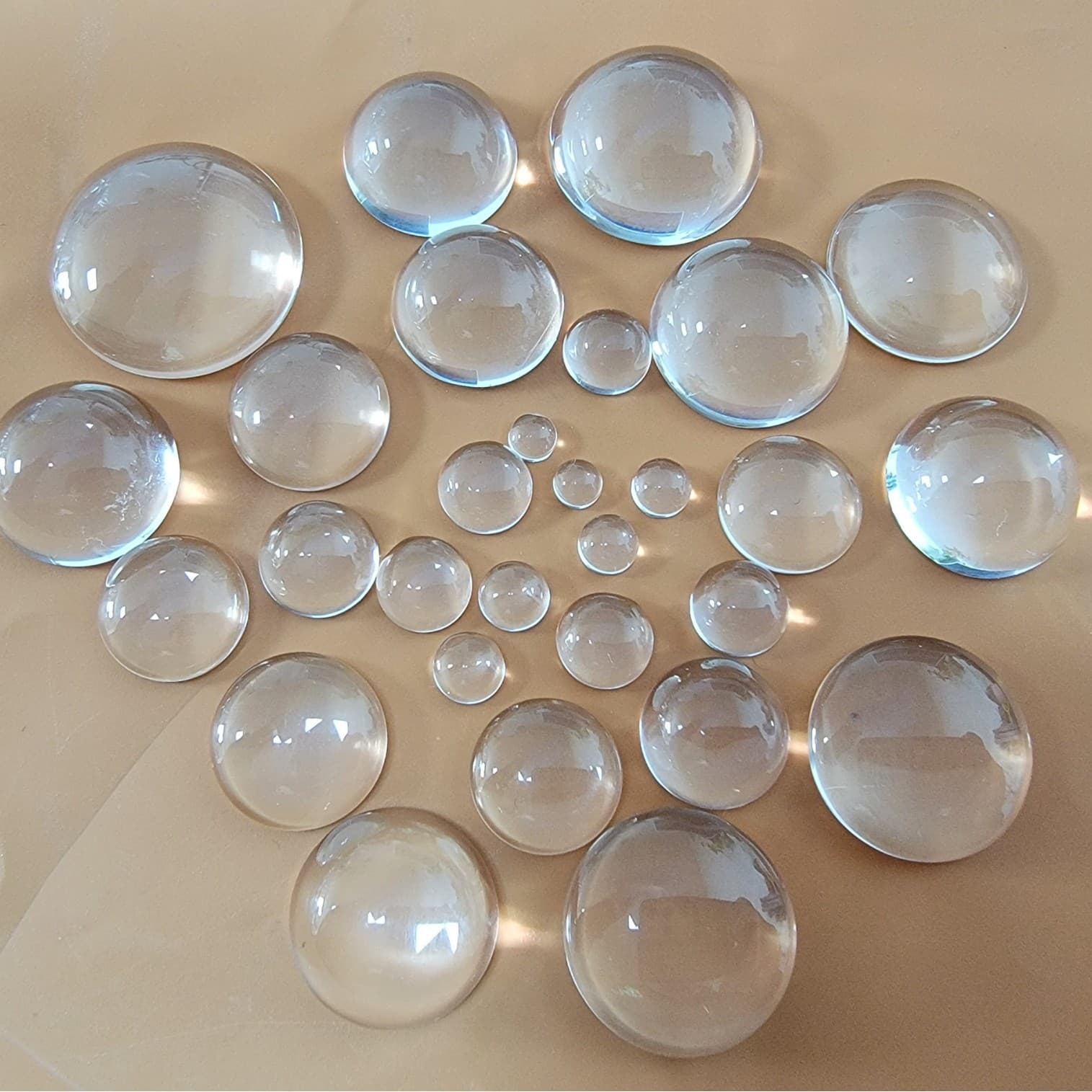 Rimless Φ4MM to 98MM Plano-Convex Glass Lens Optical Lens Adjustable Focus High Power LED Lens