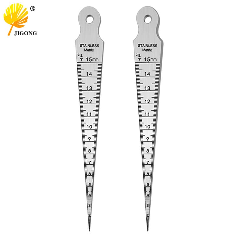 Wedge feeler gauge high-precision stainless steel gap ruler bore gauge taper gauge 1-15mm stainless steel inside diameter ruler