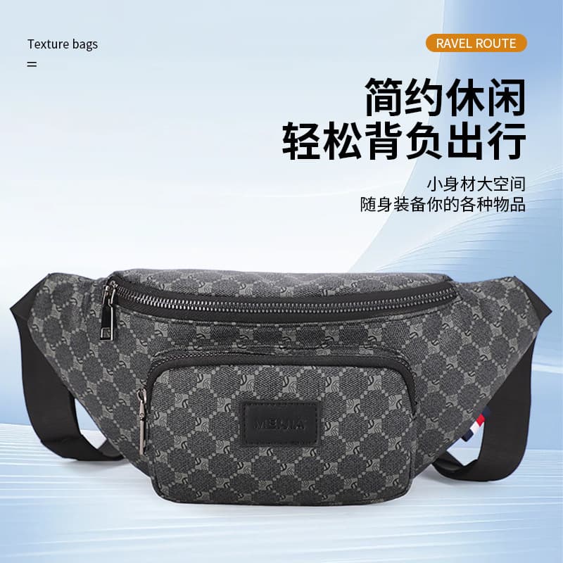 Crossbody Bag for Men Commuter Chest Bag Unisex Sports Backpack Men's Bag Phone Tablet Bag Shoulder Bag Waterproof Waist Bag