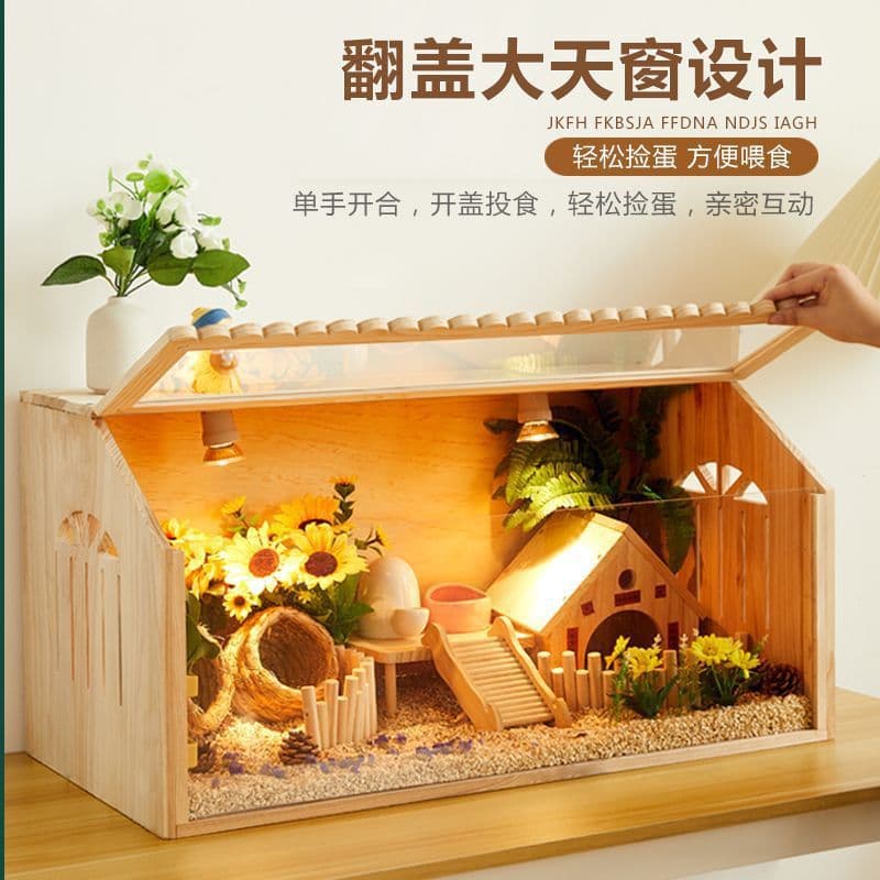 Trendy Quail Pet Breeding Box, Quail Coop Constant Temperature Hamster Transparent Cage, Landscape Chicken Cage Bird Cage