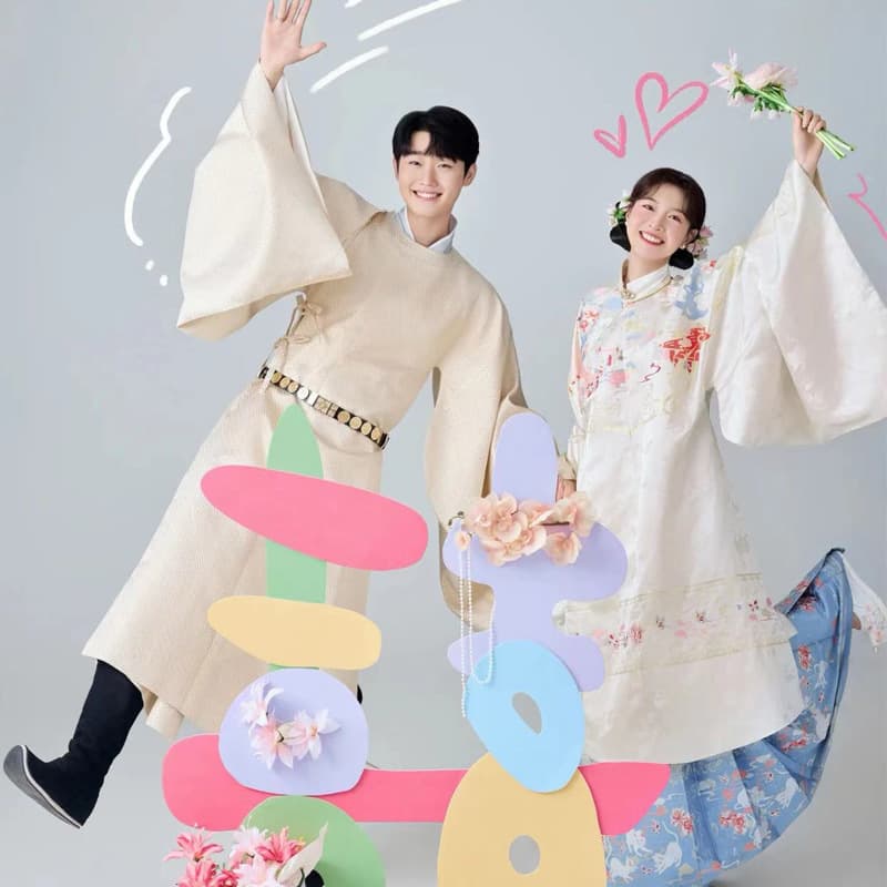 Studio Hit Couple Clothing Horse-face Skirt Wedding Dress Playful Ancient Style Chinese Style Photo Yan Huishi Same Hanfu Ancient Costume