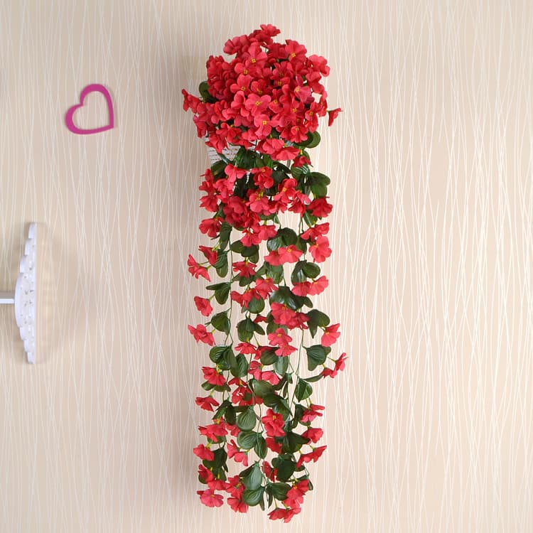 Wholesale Artificial Fake Flower Vine Wedding Decoration Flower Rattan Vine Silk Flower Ceiling Flower Wisteria Lilac Wall Hanging Flower