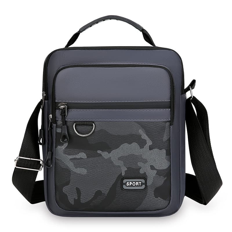 New Multifunctional Men's Bag Korean Style Simple Sports Outdoor Crossbody Bag Trendy Men's Large Capacity Shoulder Bag