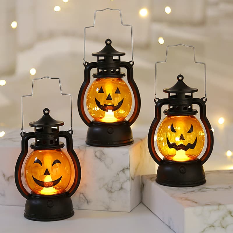 Halloween oil lamp handheld pumpkin light skull decoration stable lamp bar party atmosphere cross-border new