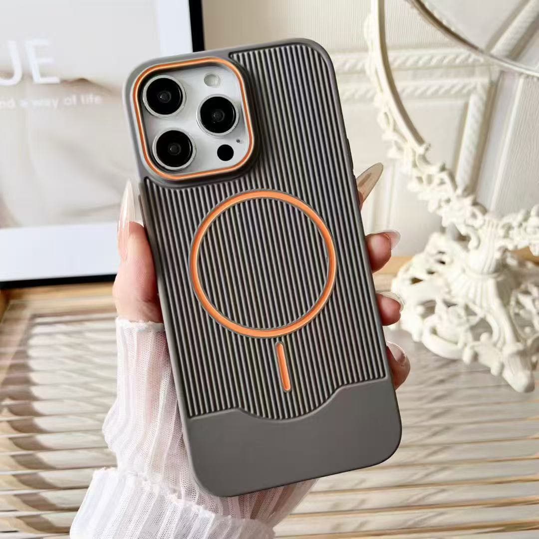 Compatible with iPhone 16 Pro New Vertical Stripe Two-Tone Camera Frame TPU Soft Phone Case Protective Cover