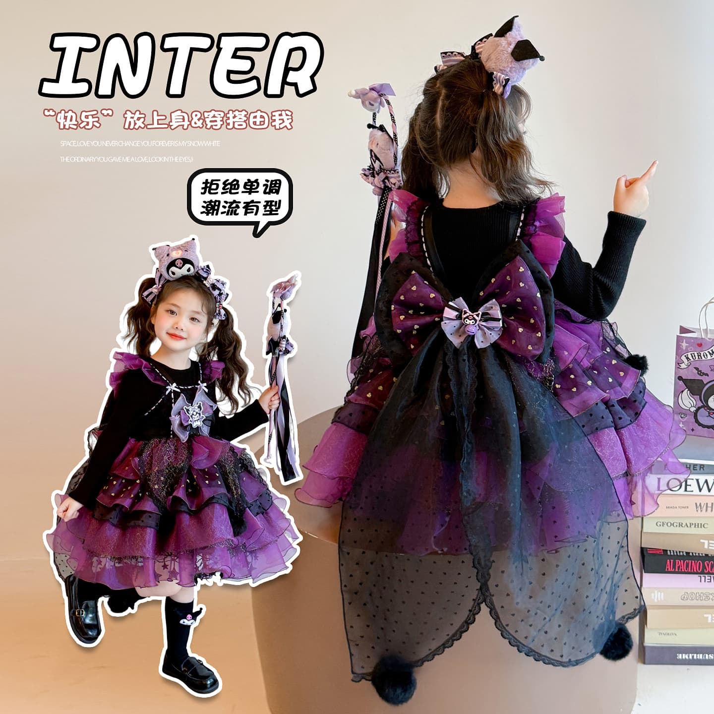 Lolita girl princess dress autumn and winter children's fashionable baby dress spring and autumn little girl dress