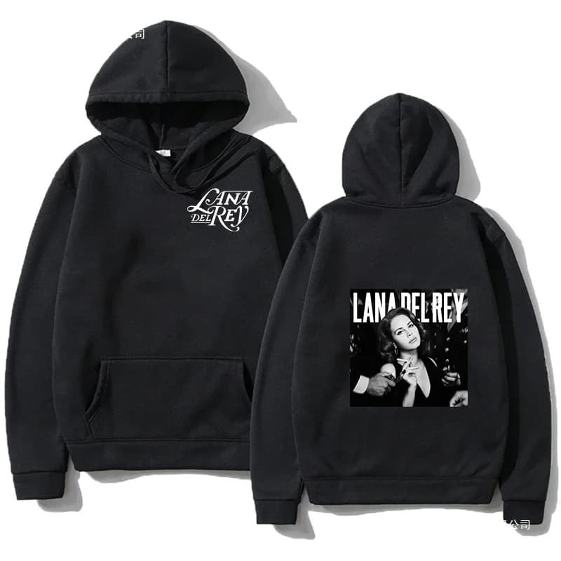 Men's Casual Hoodie Lana Del Rey Hoodie Singer Graphic Print Adjustable Drawstring Hood