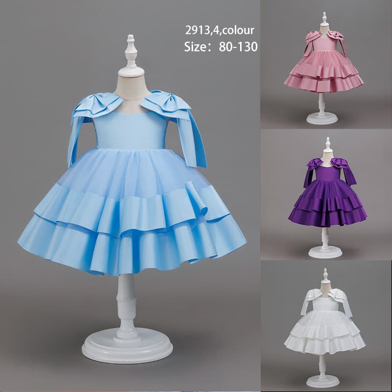 Foreign trade wholesale girl flower girl one-year-old dress 2026 new style little girl fashionable cute princess dress baby dress