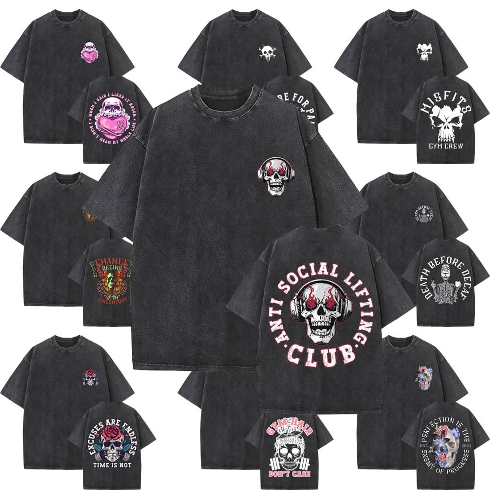 Anti-Social Weightlifting Club Skeleton Gym Pump Cap T-Shirt Men Women Funny Fitness Workout Bodybuilding Water