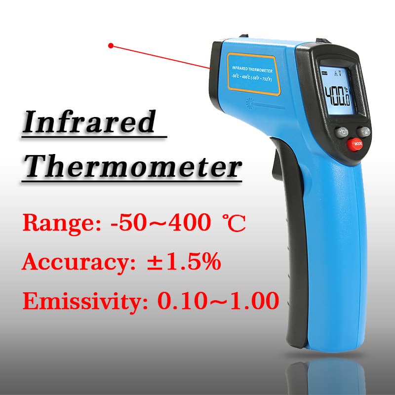 BIAOZHI GM321 Infrared Thermometer Industrial Temperature Gun Adjustable Emissivity Infrared Thermometer