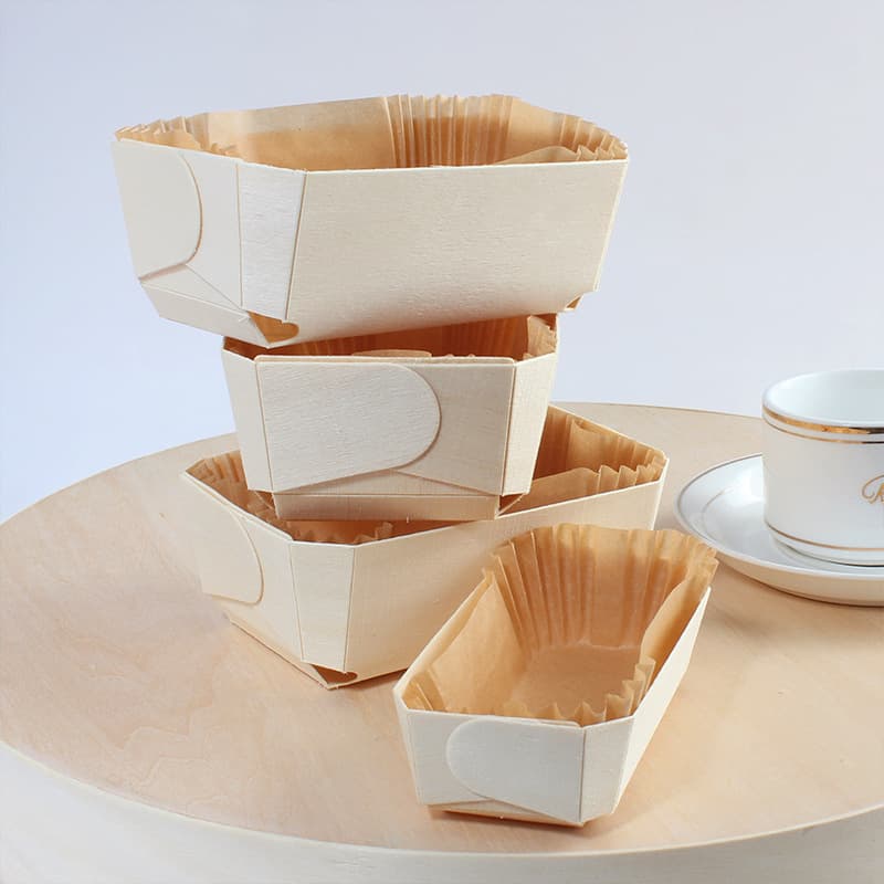 Wooden loaf pan, bread baking box, oven-safe wooden tray, paper tray, gold pillow cake, date cake, pound cake mold