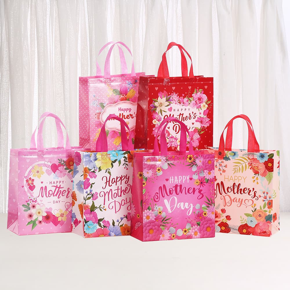 Non-woven fabric party gift packaging bag, waterproof takeout bag, wholesale shopping bag, handbag, Mother's Day gift bag