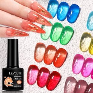 LILY'CUTE New Nail Jelly Ice Translucent Gel, Semi-Transparent Fairy Pink Translucent, Nude Pink Skin Tone Pink Translucent Nail Gel
