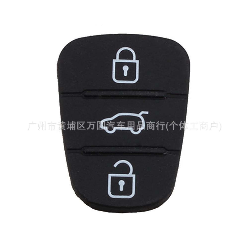Silicone button pads and covers for Hyundai and Kia car keys, available in 3-button and SUV button styles.