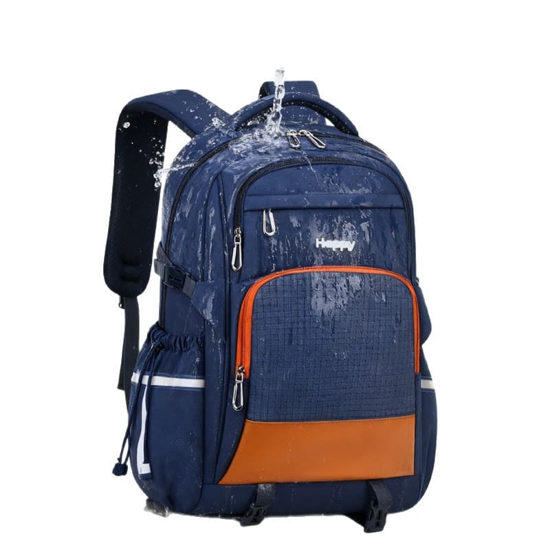 Cross-border schoolbags for elementary school students, lightweight boys, middle school students, junior high school students' backpacks, spine protection and load-reducing large-capacity backpacks