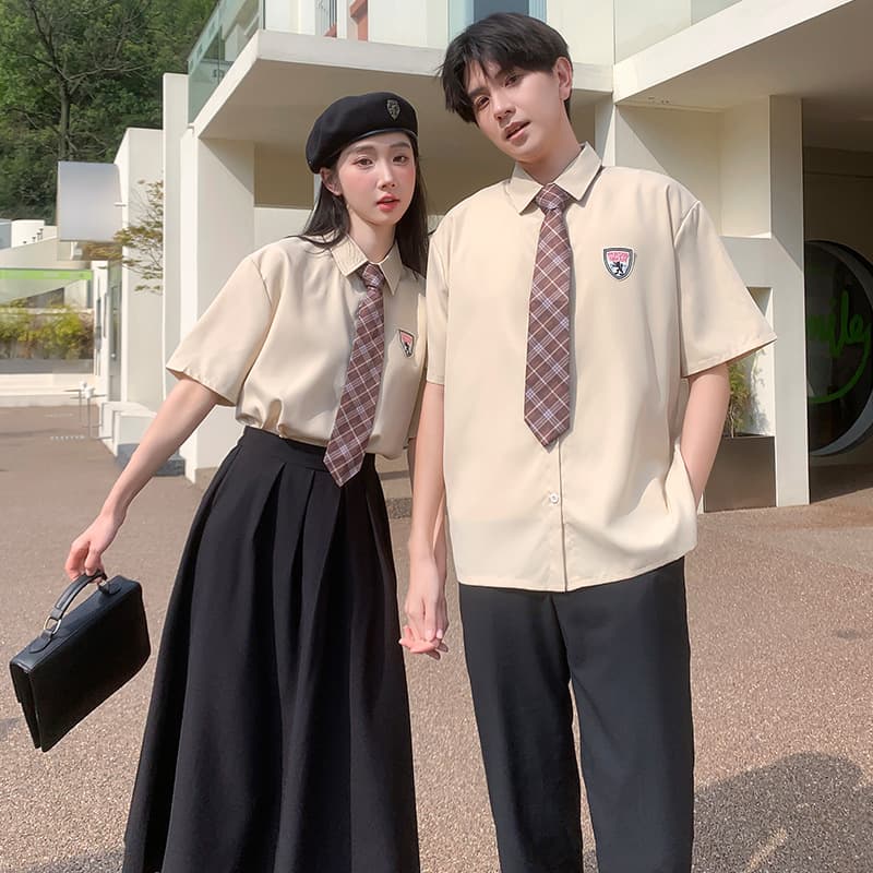 School Uniform Shirt Stage Performance Outfit Junior High Senior High School Graduation Ceremony Chorus Group Summer Style