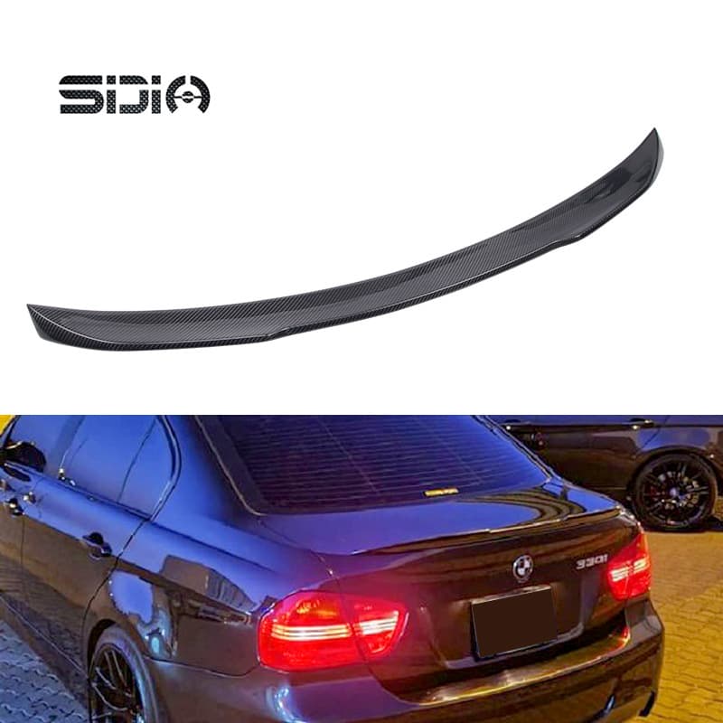 Carbon Fiber Rear Spoiler Lip for 05-12 BMW 3 Series E90 CS Style Factory Direct Export Quality