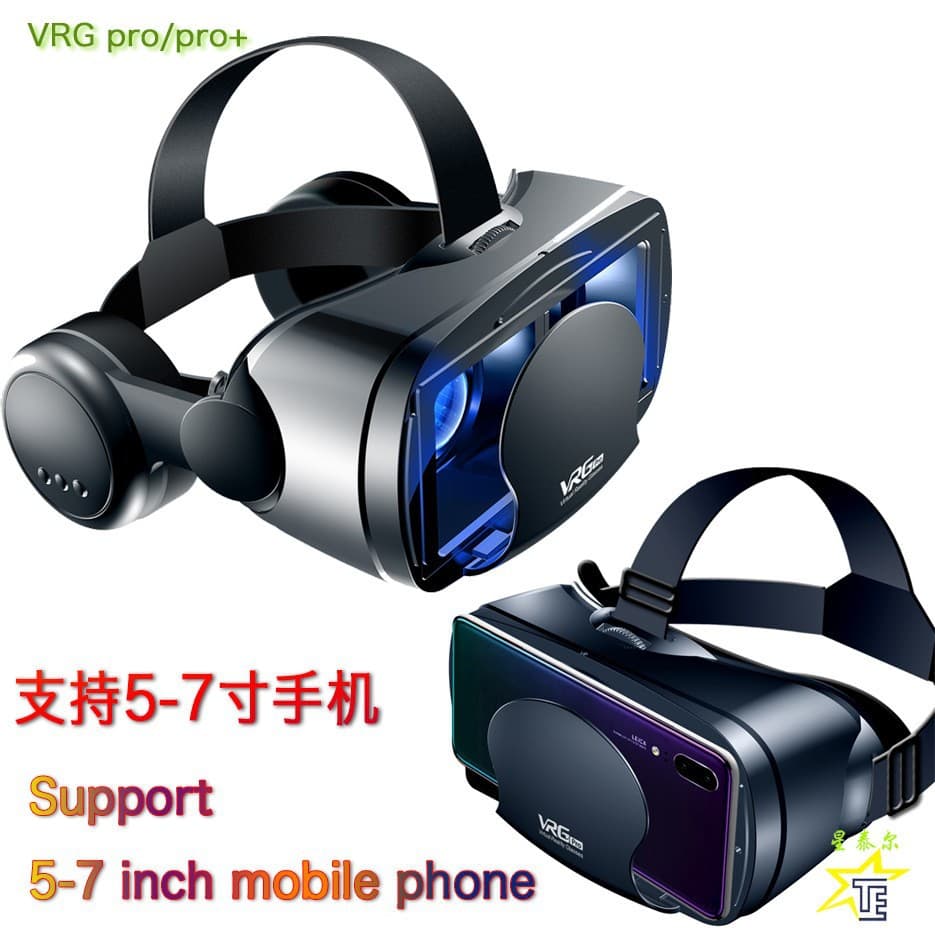 Hot-selling VRGPRO VR Glasses with Blue Light Filter and Headphone Edition, Eye Protection for Mobile Phones, Virtual Reality 3D VR Headset