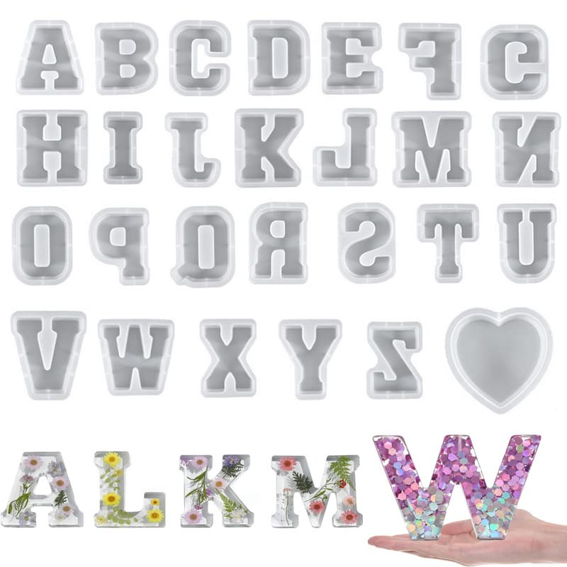 26 Styles English Extra-Large Letter Ornament Decoration DIY Single Letter Aromatherapy Plaster Night Light Silicone Mold