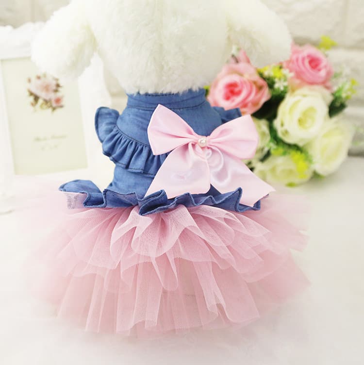 Dog Pet Suspender Dress Cat Clothing Vest Striped Mesh Dog Supplies Spring Summer Teddy Bomei Manufacturer