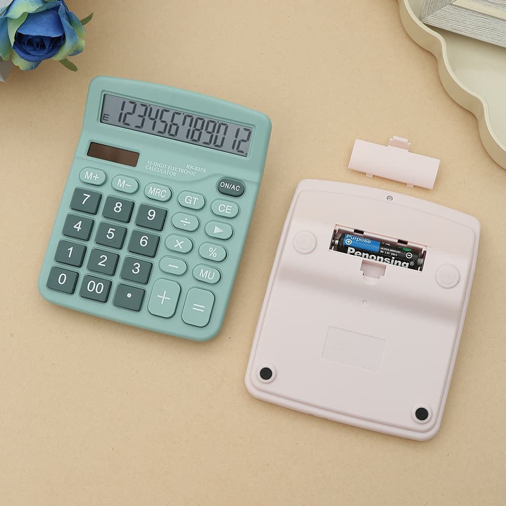KK-837S High-Aesthetic Calculator for Office, Finance, Accounting, Desktop, Student Portable Solar Calculator