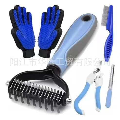 Pet Double-Sided Dematting Comb for Large Dogs and Cats, Shedding Brush for Removing Loose Fur, Cat Grooming Tool