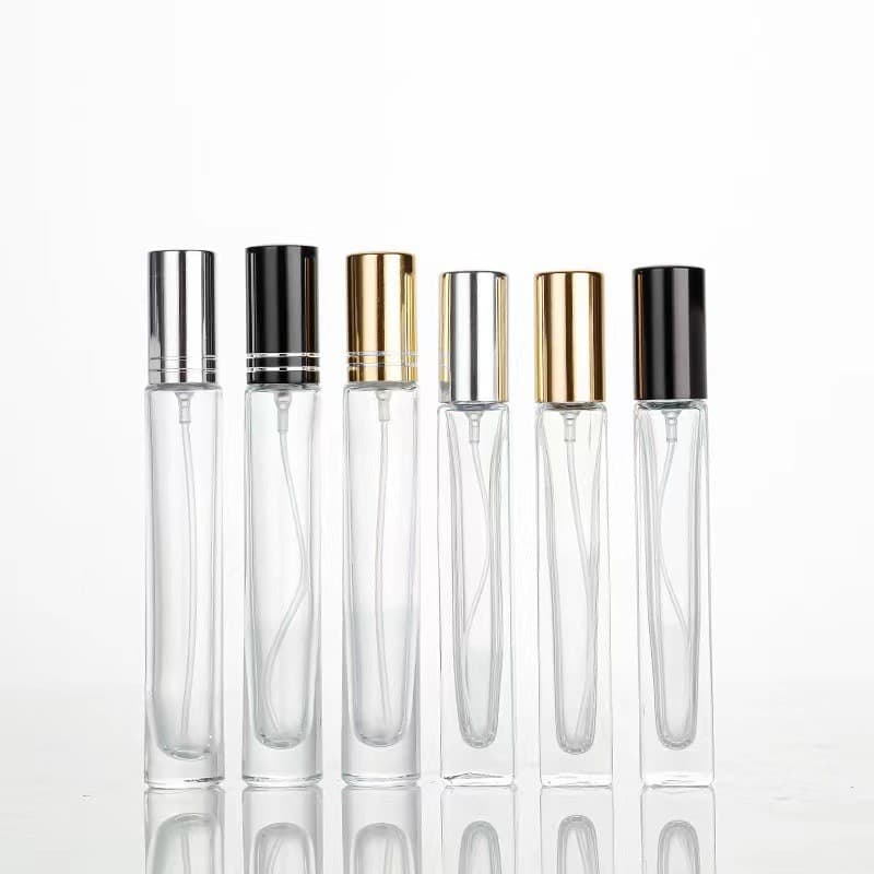 Factory Stock 10ml Cylindrical Screw Cap Perfume Bottle, Travel Portable Sample Refillable Perfume Spray Glass Bottle