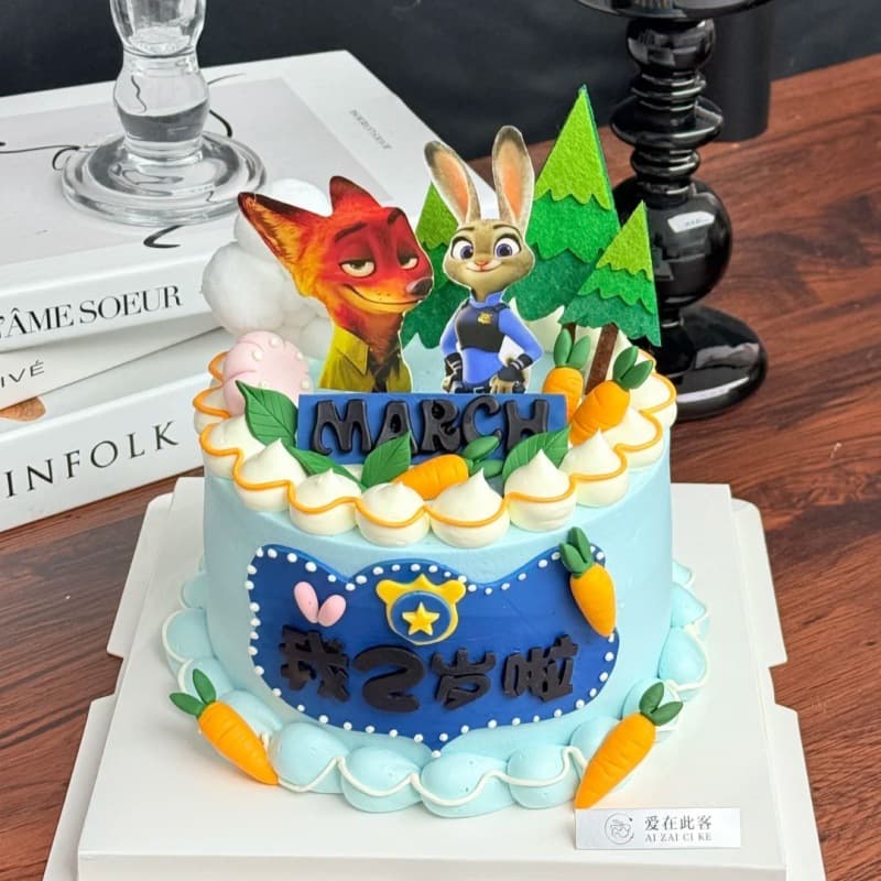 Trending Zootopia Birthday Cake Decoration Set Rabbit Officer Judy Nick Kids Dessert Cake Topper