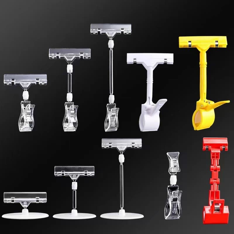 Advertising clip plastic clip, store and supermarket POP price label display clip, thumb plastic mechanical clip wholesale