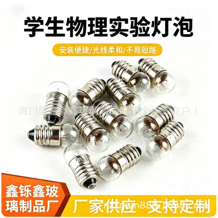 Physics Experiment Mini Light Bulbs 1.5V 2.5V 0.3A 3.5V 3.8V 4.5V 6V 12V Flashlight Bulbs E10