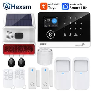 TUYA WiFi GSM Home Security Pet PIR Alarm System APP Control Wireless Solar Siren