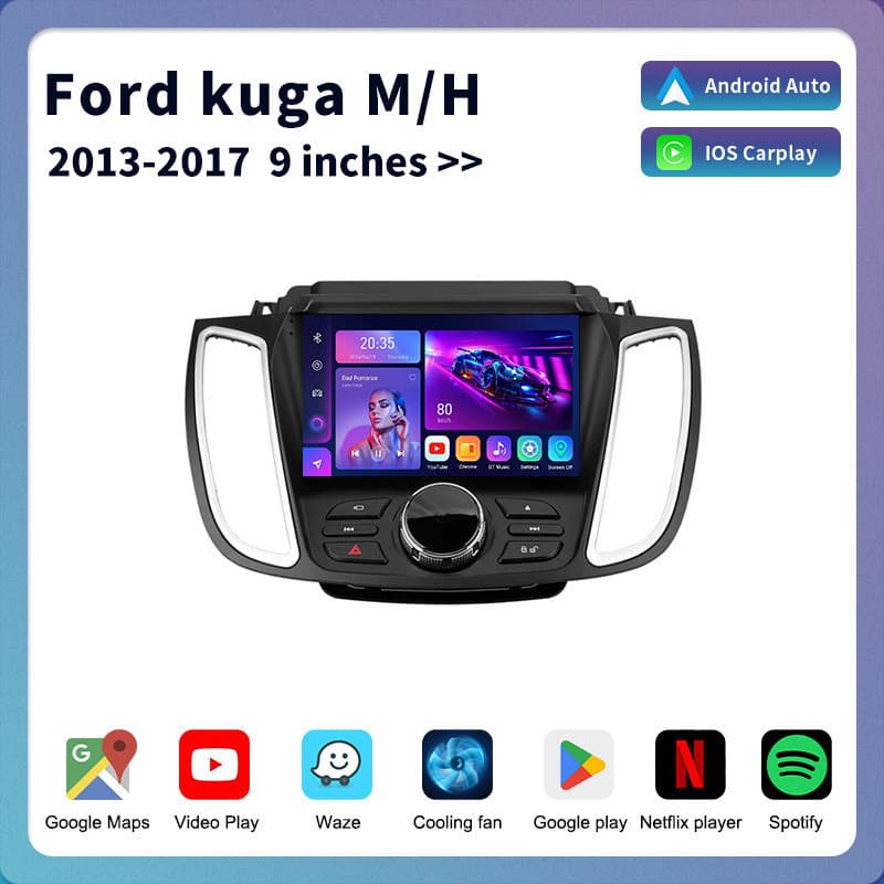 For Ford Kuga Android Car Radio Escape Stereo CarPlay GPS
