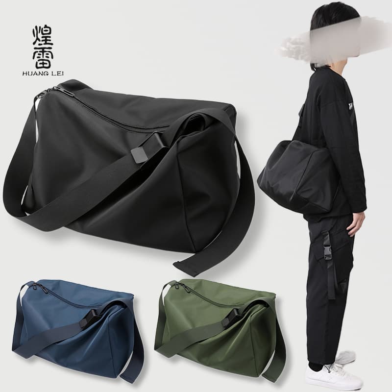 Sporty Crossbody Bag/Sling Bag Made of PU Leather Available in Black and Brown Suitable for Casual Outings