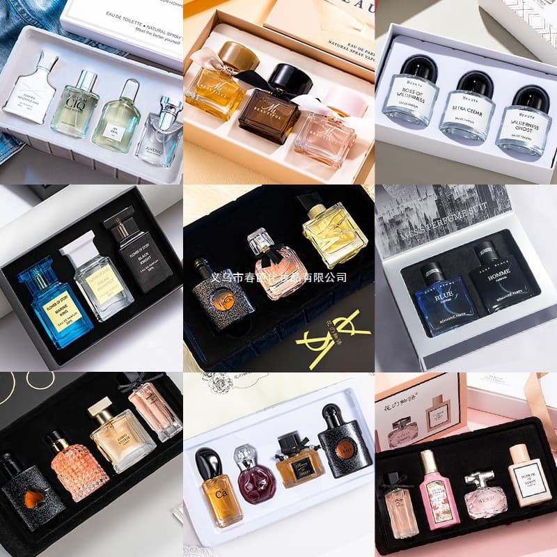 Unisex Perfume Set Long Lasting Fresh Fragrance Cologne Gift Box Rose Almond Watermelon Lemon Coconut Orange Milk Scented Perfume
